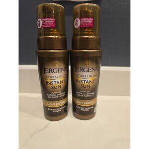 Jergens Natural Glow Instant Sun Tanning Mousse Light Bronze 6 oz LOT OF 2 New
